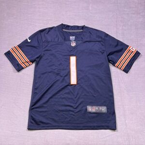 Nike Chicago Bears Justin Fields NFL Football Jersey‎ Men's Size S Navy Orange